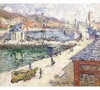 HRJUBWREE Riproduzione Dipinto Stampa Immagine Pittura su Tela Vintage il porto di Fécamp di Gustave Loiseau Per la Decorazione Murale 60x90cm