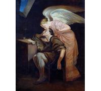 HRJUBWREE Riproduzione Dipinto Stampa Immagine Pittura su Tela Vintage il sogno del poeta o il bacio della musa di Paul Cézanne Per la Decorazione Murale 60x90cm
