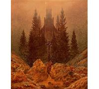 HRJUBWREE Riproduzione Dipinto Stampa Immagine Pittura su Tela Vintage la Croce in montagna di Caspar David Friedrich Per la Decorazione Murale 60x90cm