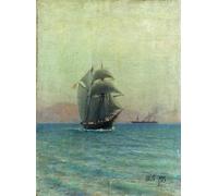 HRJUBWREE Riproduzione Dipinto Stampa Immagine Pittura su Tela Vintage l'arcipelago greco di Lev Feliksovich Lagorio Per la Decorazione Murale 60x90cm