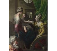 HRJUBWREE Riproduzione Dipinto Stampa Immagine Pittura su Tela Vintage le Nozze mistiche di Santa Caterina del Parmigianino Per la Decorazione Murale 60x90cm