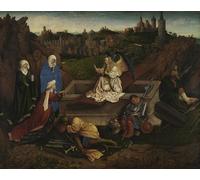 HRJUBWREE Riproduzione Dipinto Stampa Immagine Pittura su Tela Vintage Le Tre Marie Alla Tomba Di Jan Van Eyck Per la Decorazione Murale 60x90cm