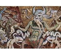 HRJUBWREE Riproduzione Dipinto Stampa Immagine Pittura su Tela Vintage l'Inferno Coppo Di Marcovaldo Per la Decorazione Murale 60x90cm