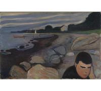 HRJUBWREE Riproduzione Dipinto Stampa Immagine Pittura su Tela Vintage Malinconia di Edvard Munch Per la Decorazione Murale 60x90cm