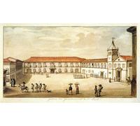 HRJUBWREE Riproduzione Dipinto Stampa Immagine Pittura su Tela Vintage Palazzo del Governo di Sono Paulo di Jean Baptiste Debret Per la Decorazione Murale 60x90cm