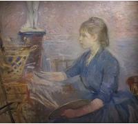 HRJUBWREE Riproduzione Dipinto Stampa Immagine Pittura su Tela Vintage Paule Gobillard Peignant di Berthe Morisot Per la Decorazione Murale 60x90cm
