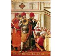 HRJUBWREE Riproduzione Dipinto Stampa Immagine Pittura su Tela Vintage San Giorgio che battezza i gentili di Vittore Carpaccio Per la Decorazione Murale 60x90cm