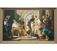 HRJUBWREE Riproduzione Dipinto Stampa Immagine Pittura su Tela Vintage the Patron Saints of the Crotta Family by Battista Per la Decorazione Murale 60x90cm