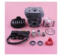HRKAURB Kit Bobina di accensione pistone Cilindro da 47 mm Adatto for Motosega 359 357 357XP 537157302, 537162204 W paraolio Albero Interruttore