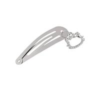 Hrlace 10 fermagli per capelli da ragazza, 5 cm, clip per capelli in metallo argentato, per bambini, ragazze, donne, gatti