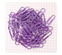 Hrlace 100 graffette da 28 mm, colorate in metallo, rivestite in plastica, piccole graffette, durevoli e resistenti alla ruggine, per documenti, materiale scolastico e ufficio, viola