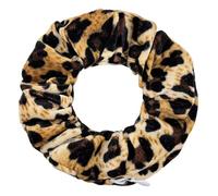 Hrlace 2 elastici per capelli Leopard con chiusura lampo per capelli da donna, in velluto, con nascondiglio per soldi, fascia elastica per capelli, per donne e ragazze, colore giallo