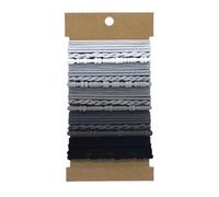 Hrlace 20 elastici per capelli bohémien, elastici per capelli in stile bohémien, per coda di cavallo, intrecciati, per donne e ragazze, capelli lunghi sottili e spessi, grigi