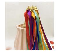 Hrlace 30 pezzi da parete per matrimonio, stelle filanti con campane, nastro magico, bacchette per fate, bastoncini di seta, per matrimoni, compleanni, feste, 30 pezzi