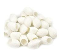 Hrlace 50 palline di bachi da seta naturali per la rimozione di punti neri, peeling, baco da seta, cura del viso, bozzoli di seta naturale, per il massaggio del viso