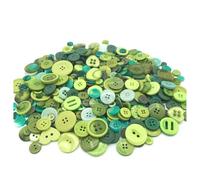 Hrlace Bottoni colorati da 300 g, per fai da te, rotondi, in resina, in plastica, per bambini, diversi piccoli bottoni per cucito, fai da te, scrapbooking, vestiti, decorazione, 0,9-3,5 cm, verde