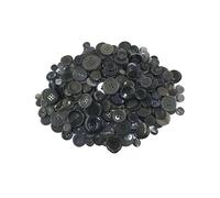 Hrlace Bottoni colorati da 300 g, per fai da te, rotondi, in resina, in plastica, per bambini, diversi piccoli bottoni per cucito, fai da te, scrapbooking, vestiti, decorazione, 0,9-3,5 cm, scuro