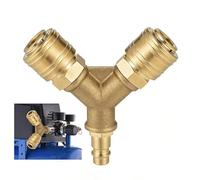 Hrlace Distributore d'aria ad aria compressa morbida NW 7.2 1/4 pollici, tubo dell'aria ad innesto rapido, distributore con frizione, spina con filettatura esterna, in ottone, giunto ad aria compressa