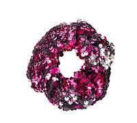 Hrlace Elastico per capelli con paillettes, 1 pezzo elastico per capelli con paillette, ornamento, anelli con paillette, scrunchies, corda per capelli di Natale, accessorio per capelli per ragazze e