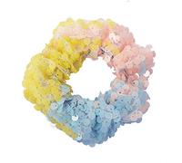 Hrlace Elastico per capelli con paillettes, 1 pezzo elastico per capelli con paillette, ornamento per capelli con paillette, scrunchies, corda per capelli di Natale, supporto per trecce per ragazze e