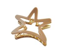 Hrlace Fermaglio per capelli a cinque punte, a forma di stella, da donna, di medie dimensioni, alla moda, antiscivolo, accessorio per capelli lunghi e spessi, 3# kaki