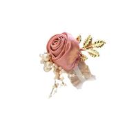 Hrlace Fiore da polso in raso, da polso, da matrimonio, da polso, con fiori artificiali, per matrimoni, sposi, damigelle, testimoni di nozze, colore rosa, 1# 8 pezzi