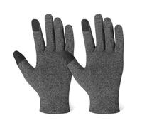 Hrlace Guanti da artrite a compressione per uomo e donna, artrosi reumatoide, antiscivolo, traspiranti, per guida, ciclismo, palestra, allenamento, attività all'aperto, colore grigio canapa, S
