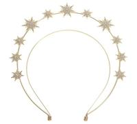 Hrlace Halo - Fascia per capelli a corona con stelle e strass, per la dea dei raggi solari, con sole, luna, stella, con cristalli scintillanti, per donne, sposa, matrimonio, sole