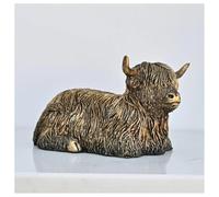 Hrlace Highland Cow Figurine Ornamento Resina Highland Mucca Statue Decoro Altopiano Figure in Resina Decorazione per la Casa per Soggiorno Camera da Letto Casa Ufficio Decorazione Da Tavolo Regalo