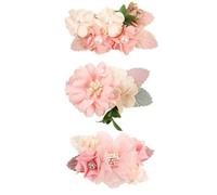 Hrlace Set di 3 fermagli per capelli da ragazza, con fiori artificiali, per capelli, per bambini, con fiocco, clip per capelli, per capelli, per regali, 26 #