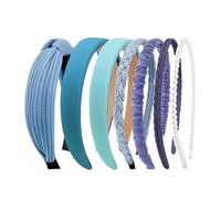 Hrlace Set di 7 cerchietti per capelli da donna, diversi modelli, fasce per capelli, con perle, con fiori, antiscivolo, imbottite, stile vintage, alla moda, per donne e ragazze, 13 #