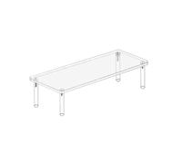 Hrlace Supporto per display in acrilico trasparente, supporto per display in acrilico, grande rialzo per statuette, gioielli, cosmetici, artigianato, cupcake, 40 cm, monostrato