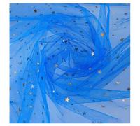 Hrlace Tessuto in tulle, 3 m, larghezza 150 cm, con brillantini, in tulle, per lavori fai da te, tutù, gonne, matrimoni, feste, decorazioni blu scuro, 300 x 150 cm