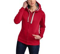 HRM Giacca F Felpa con Cappuccio, Rosso, M Donna