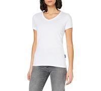 HRM Maglietta da Donna Luxury con Scollo a V, con Scollo a V, in 100% Cotone Biologico, Lavabile Fino a 60 °C, Alta qualità e sostenibile, Bianco, 5XL
