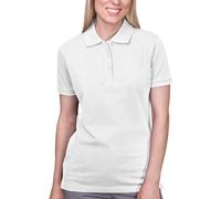 HRM Polo da Donna di Alta qualità, Resistente in 95% Cotone e 5% Elastan, Polo Basic Lavabile Fino a 40 °C, Top di Alta qualità e sostenibile, Bianco (White 02-White), M