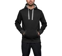 HRM Unisex Felpa Sportiva con Cappuccio, Nero, XXXL Uomo