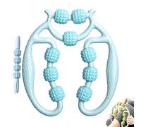 HRMCMX Rullo massaggiante per gambe a 9 ruote, rullo anticellulite per cosce e gambe, per rilassare e modellare i muscoli di gambe, collo e braccia, riposo profondo dei tessuti per una soluzione per