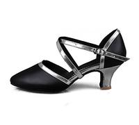 HROYL HROYLScarpe da Ballo Donna Chiuse per Latino Samba Salsa Tango Morbide Standard Model 515-5 Argento 39 EU