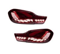 HRQCTIM Luce Posteriore Fanali Posteriori A LED A Forma di Squame di Drago per B&MW Serie 4 F32 F36 F82 F83 M4 GTS 425i 430i 2013-2020 Ricambi Auto(Red One Set)