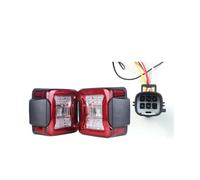 HRQCTIM Luce Posteriore per Jeep per Wrangler JK 2007-2017 Gruppo Ottico Posteriore A LED per Auto Luci Posteriori Luci Freno Luce di Retromarcia Luci Diurne Ricambi Auto(EUR Version Clear)