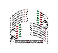 HRQCTIM per Ducati per Super Sport per Supersport per Supersport S 939 Decalcomanie per Ruote con Bordo Esterno Bordo Spesso per Moto Adesivi per Ruote Moto(Multi-Colored White)