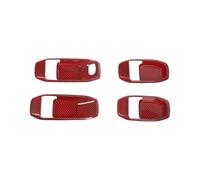 HRQCTIM Per Jeep Per Wrangler JL Per Gladiator JT 2018-2023 Auto Porta Maniglia Interna Ciotola Adesivo Decorazione Copertura Trim (Red Carbon-4Doors)