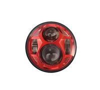 HRQCTIM per Y&amaha 5 3/4" Faro Anteriore per Moto Faro A LED da 5,75 Pollici con Luci Diurne Abbaglianti/anabbaglianti Fari Anteriori per Moto(Red)