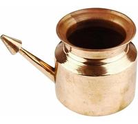 HRS India Puro Rame Jala Neti Pot Lota Yoga Ayurveda Naso Irrigazione Pulizia Rame Neti Pot Preghiera Kalash 250ML
