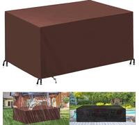 HRSMTY Copertura per Mobili da Giardino,420D Impermeabile Antivento Raggi UV Antipolvere,Panno Oxford Tavoli Cortile Copri Copridivano,Rettangolare Copertura Tavolo Giardino