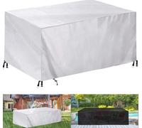 HRSMTY Copertura per Mobili da Giardino,420D Impermeabile Antivento Raggi UV Antipolvere,Panno Oxford Tavoli Cortile Copri Copridivano,Rettangolare Copertura Tavolo Giardino