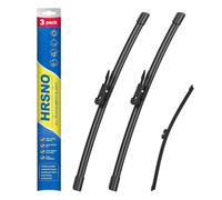 HRSNO 24"+22" Windshield Wipers With 15" Rear Wiper Blade Set Automotive Replacement for Volvo XC90 2007-2010, Easy For Installation (Pack of 3)
