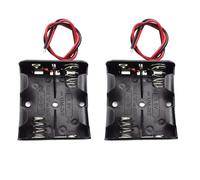 hrsyyl 2pcs 2-Slot C Size Battery Holder 2X C Cell Battery Holder 2X 1.5V C Size Battery Case Box con Filo