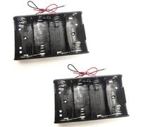 hrsyyl 2pcs C Size Battery Holder 4 Slot 4X C Cell Battery Holder 4X 1.5V 6V C Size Battery Case Box con Filo